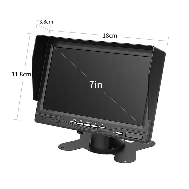 Universal Automotive 7 Inch Screen Size Rearview Reversing Car LCD Monitor For Truck Bus